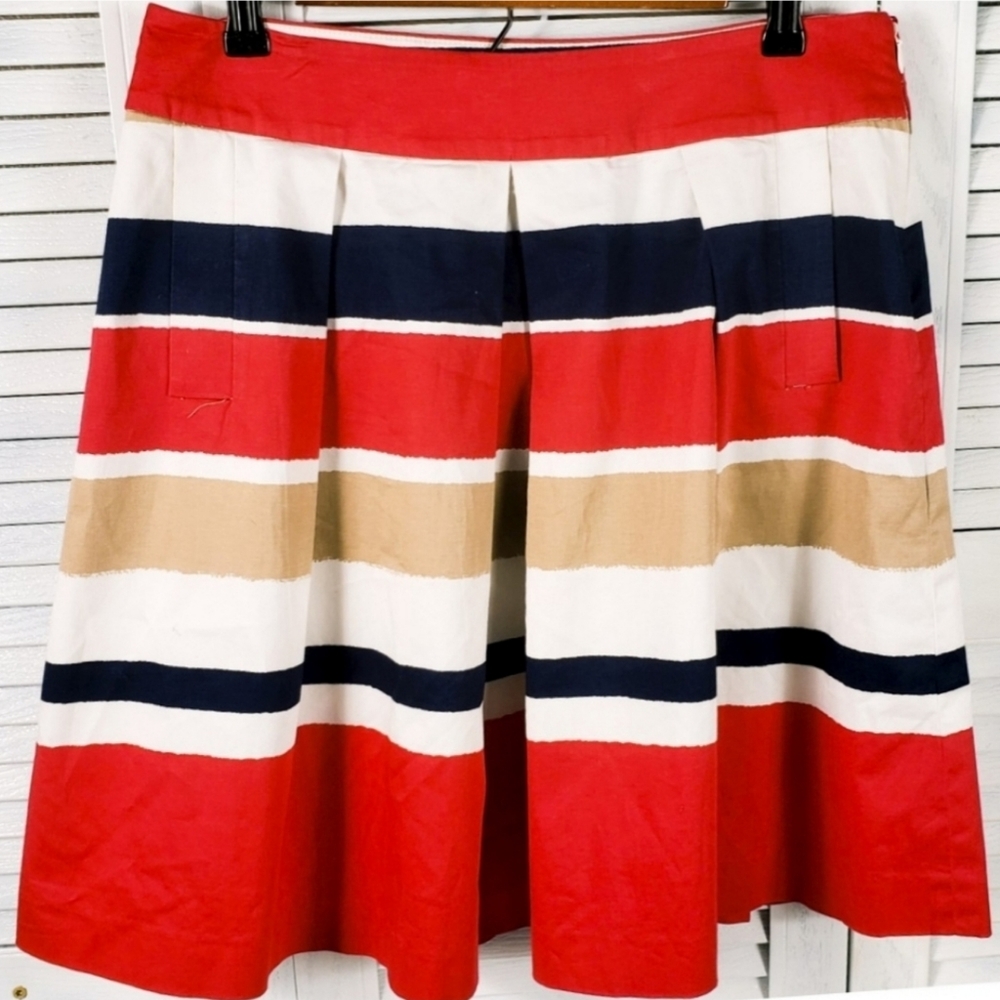 Ellavie for Revolve Color Block Pleated Skater Skirt POCKETS!! Sz 10 / Medium